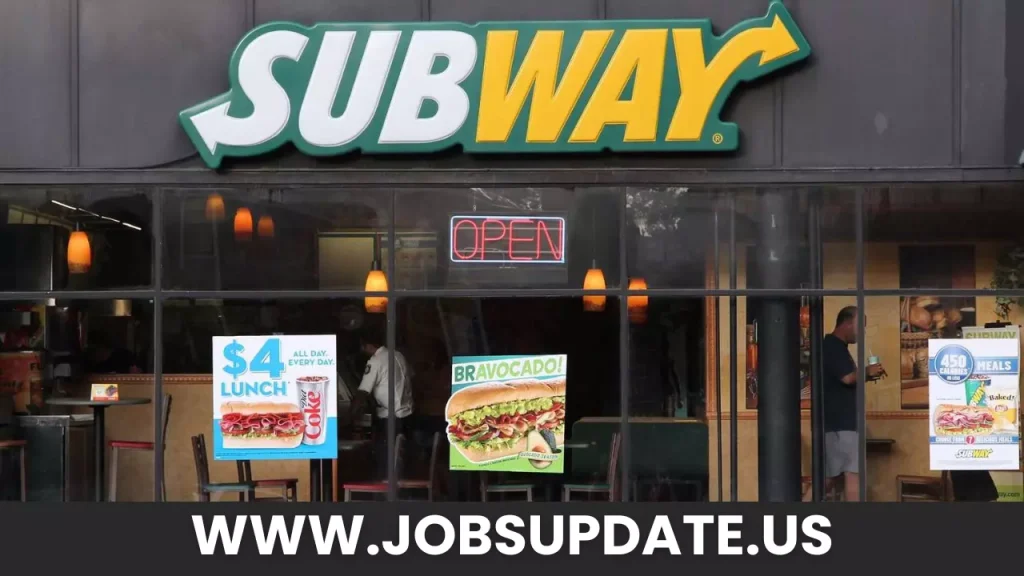Part Time Team Member Job at Subway 2024