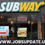 Part Time Team Member Job at Subway 2024
